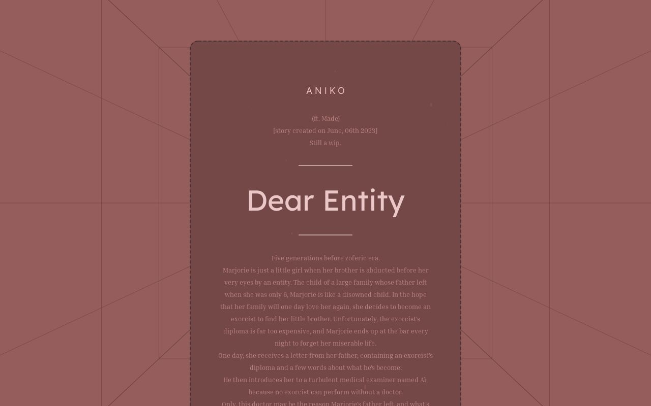 Dear Entity
